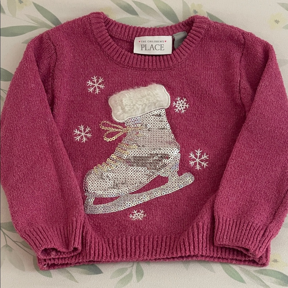 Sparkly Ice Skate Sweater
